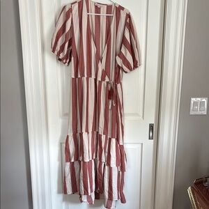 Knox Rose Red and White Striped Dress